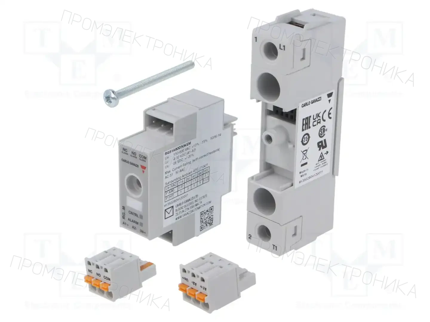 CARLO GAVAZZI RGS1A60D50KEM — Реле SSR однофазные