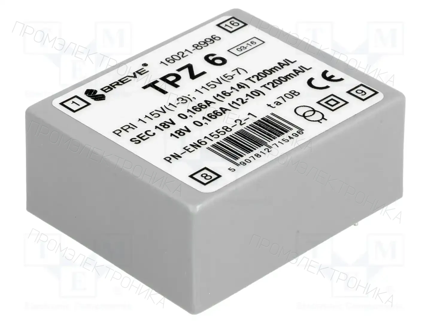 BREVE TUFVASSONS 16021-8996 — Трансформаторы PCB