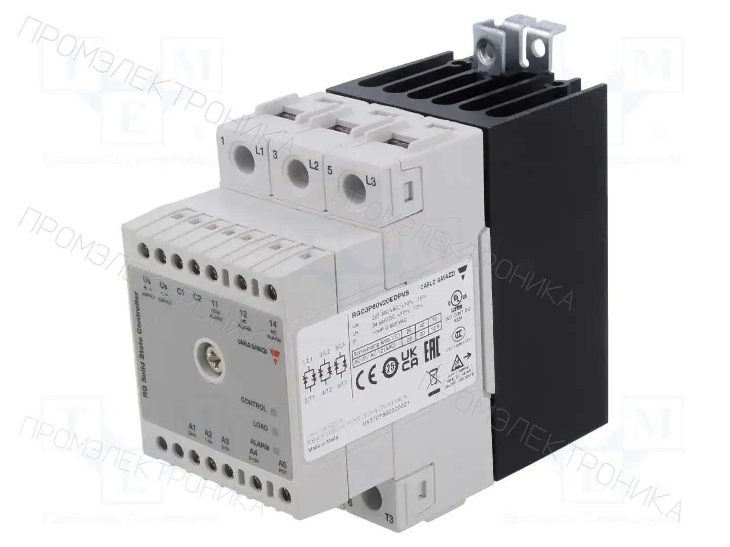 CARLO GAVAZZI RGC3P60V20EDPVS — Реле SSR трехфазные