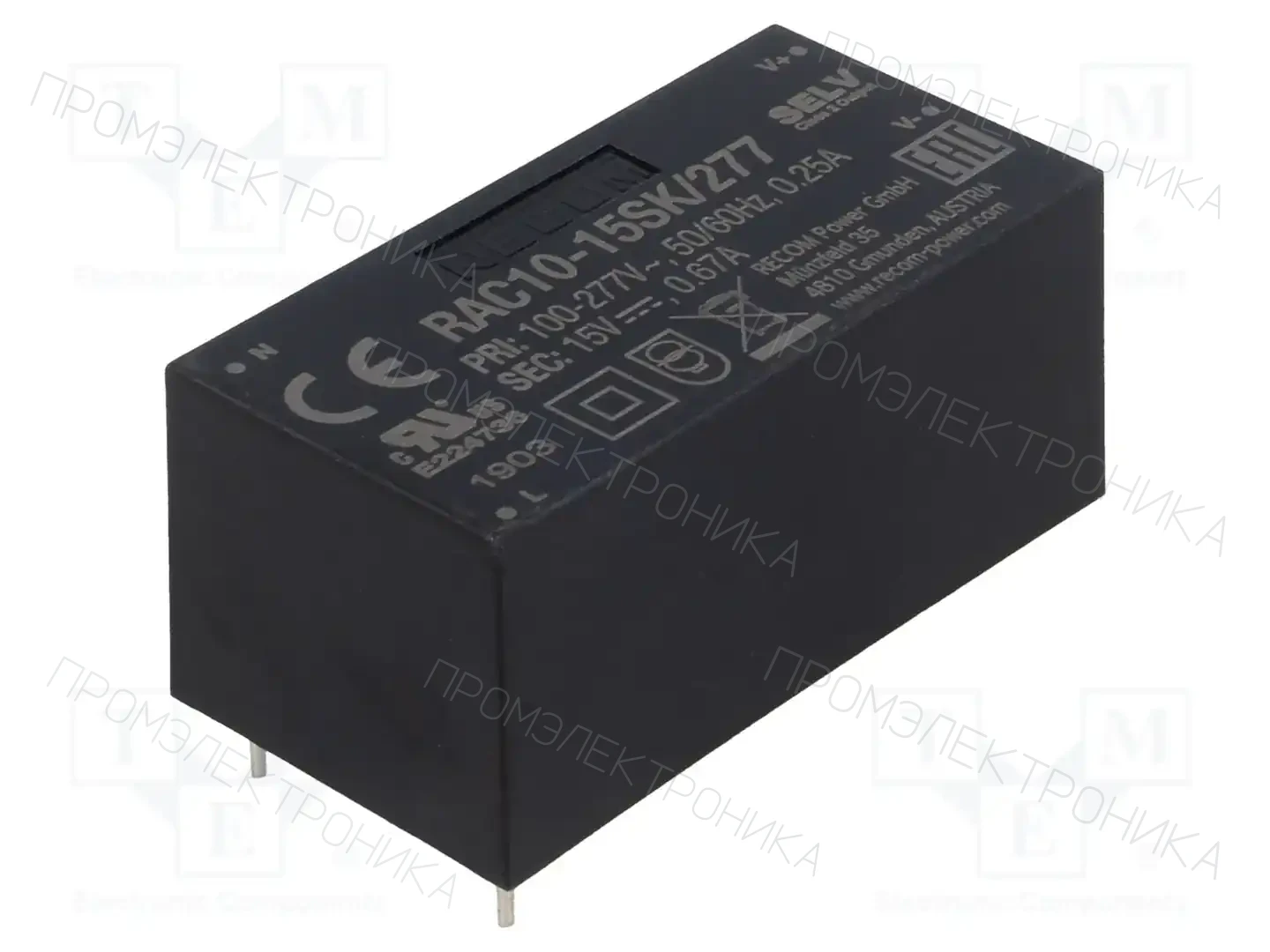 RECOM RAC10-18SK/277 — Преобразователи AC/DC для PCB