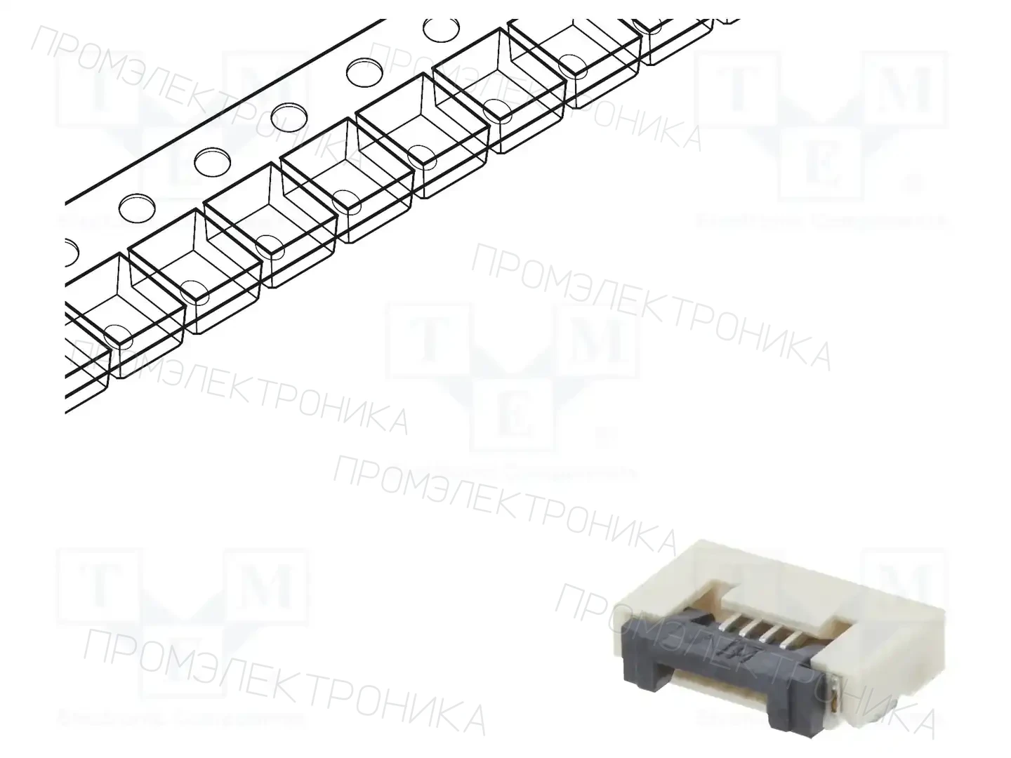 CONNFLY DS1020-12-4VBT1A-R — Разъeмы FFC/FPC растр 0,5мм