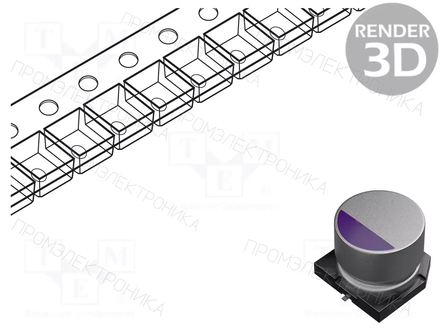PANASONIC 100SXV15MX — Конденсаторы полимерные SMD