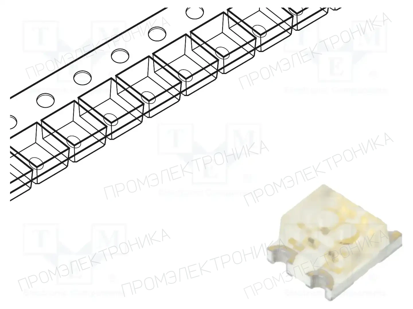 KINGBRIGHT ELECTRONIC KPBL-3025SURKCGKC — Светодиоды SMD цветные