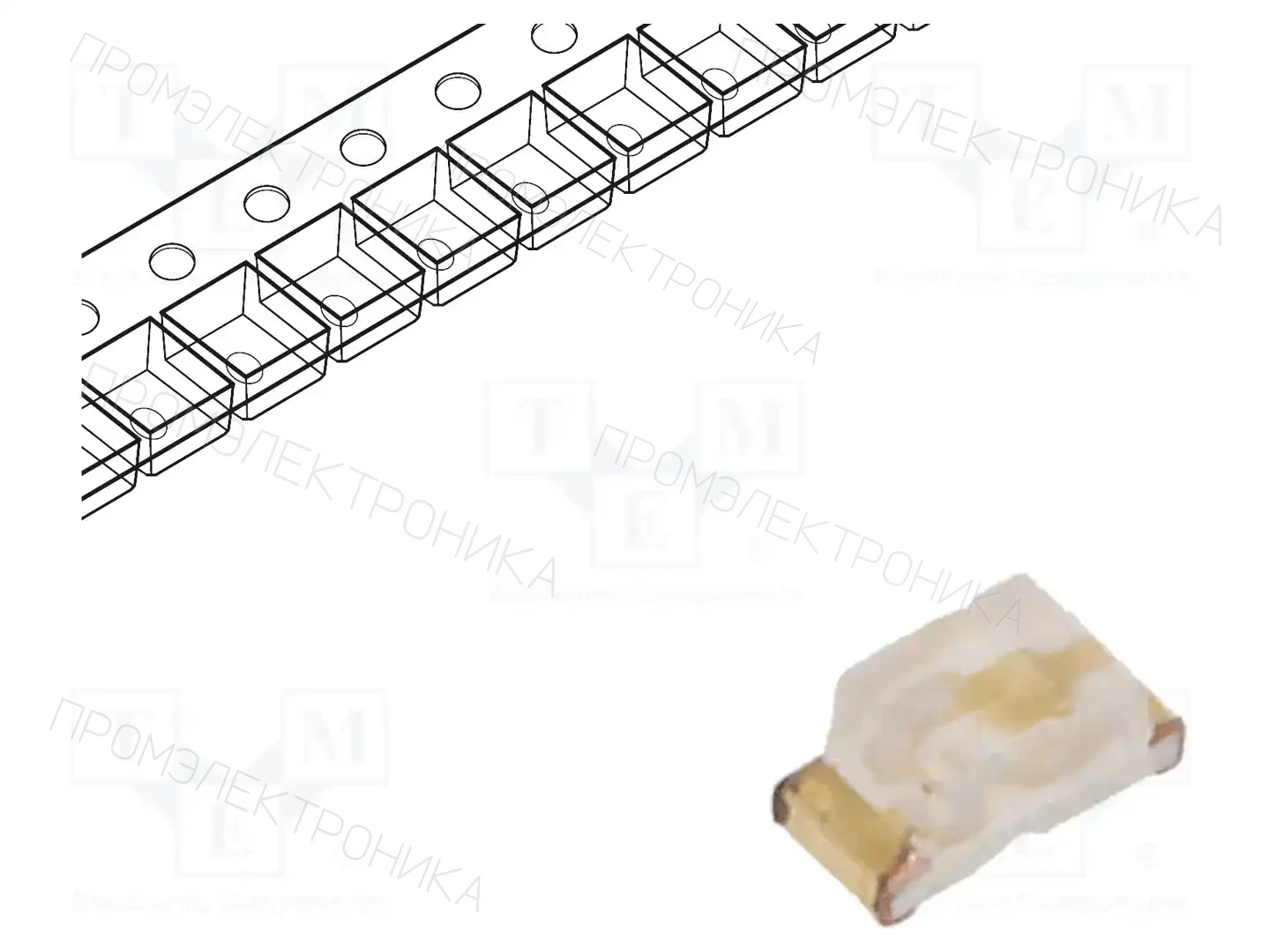 KINGBRIGHT ELECTRONIC KPT-1608LVVBC-D — Светодиоды SMD цветные