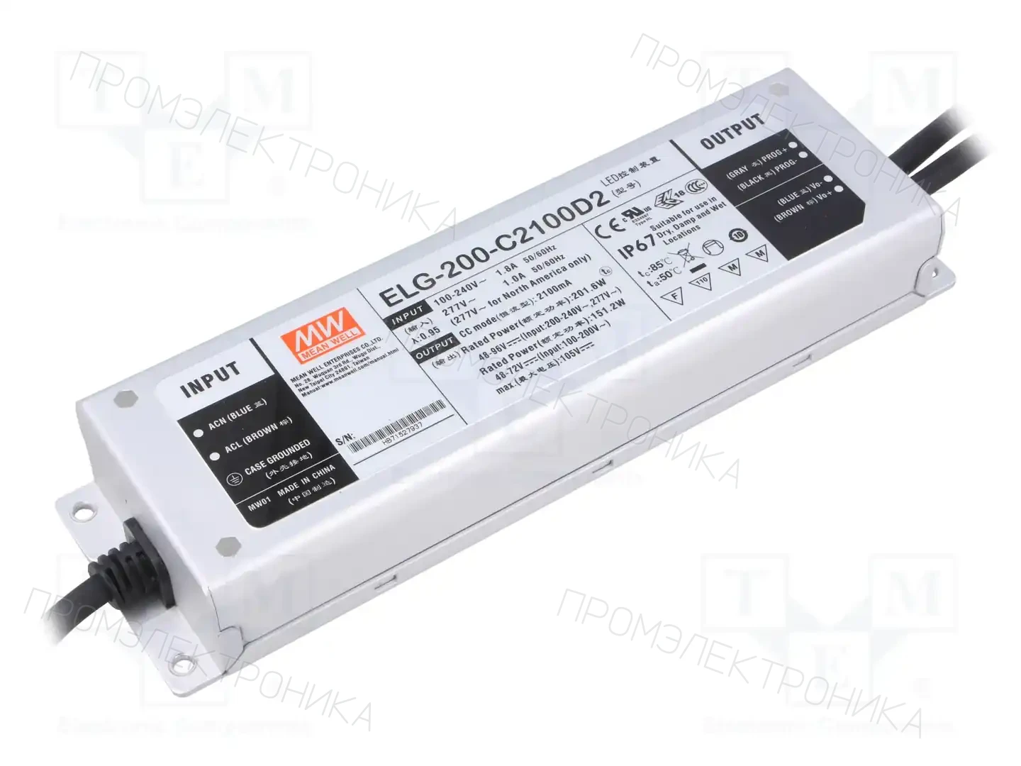 MEAN WELL ELG-200-C2100D2 — Блоки питания для LED