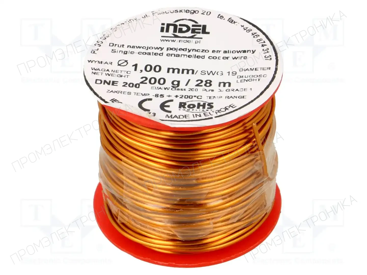 INDEL DNE1,00-200G — Проволока обмоточная