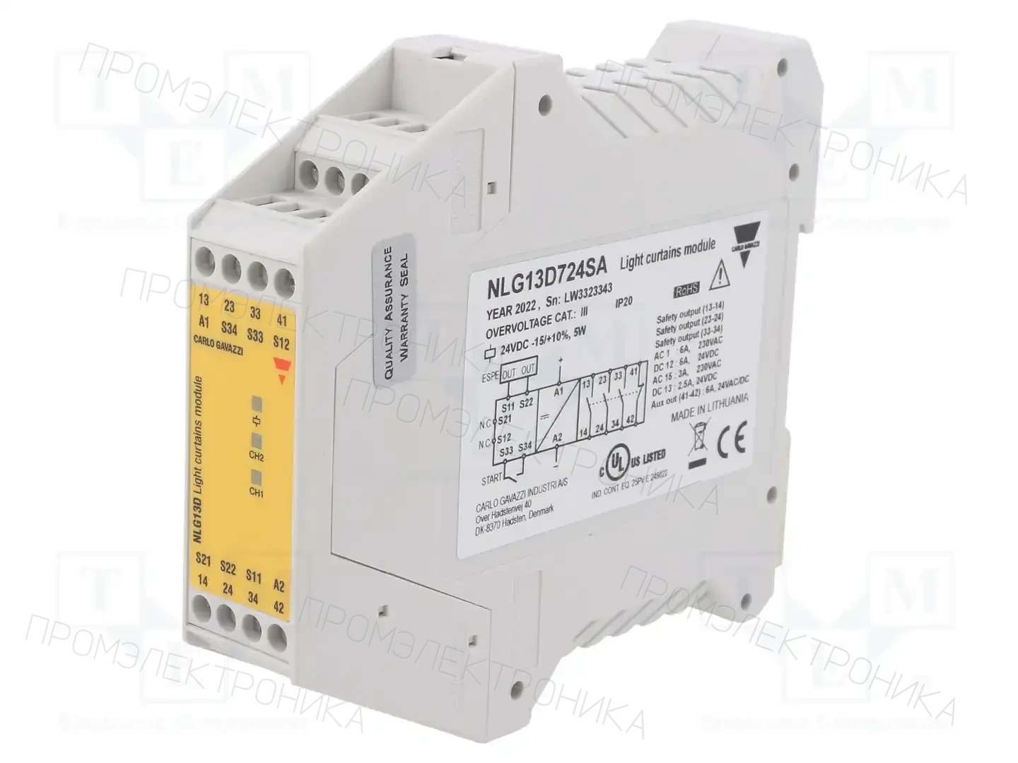CARLO GAVAZZI NLG13D724SA — Выключат. безопасности - мод. управления