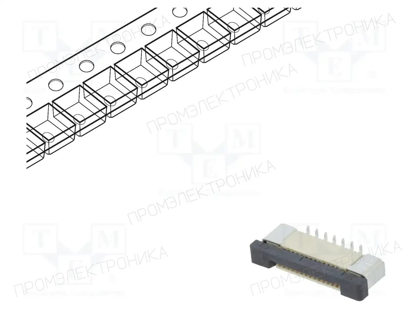 CONNFLY DS1020-08-14VBT11-R — Разъeмы FFC/FPC растр 0,5мм