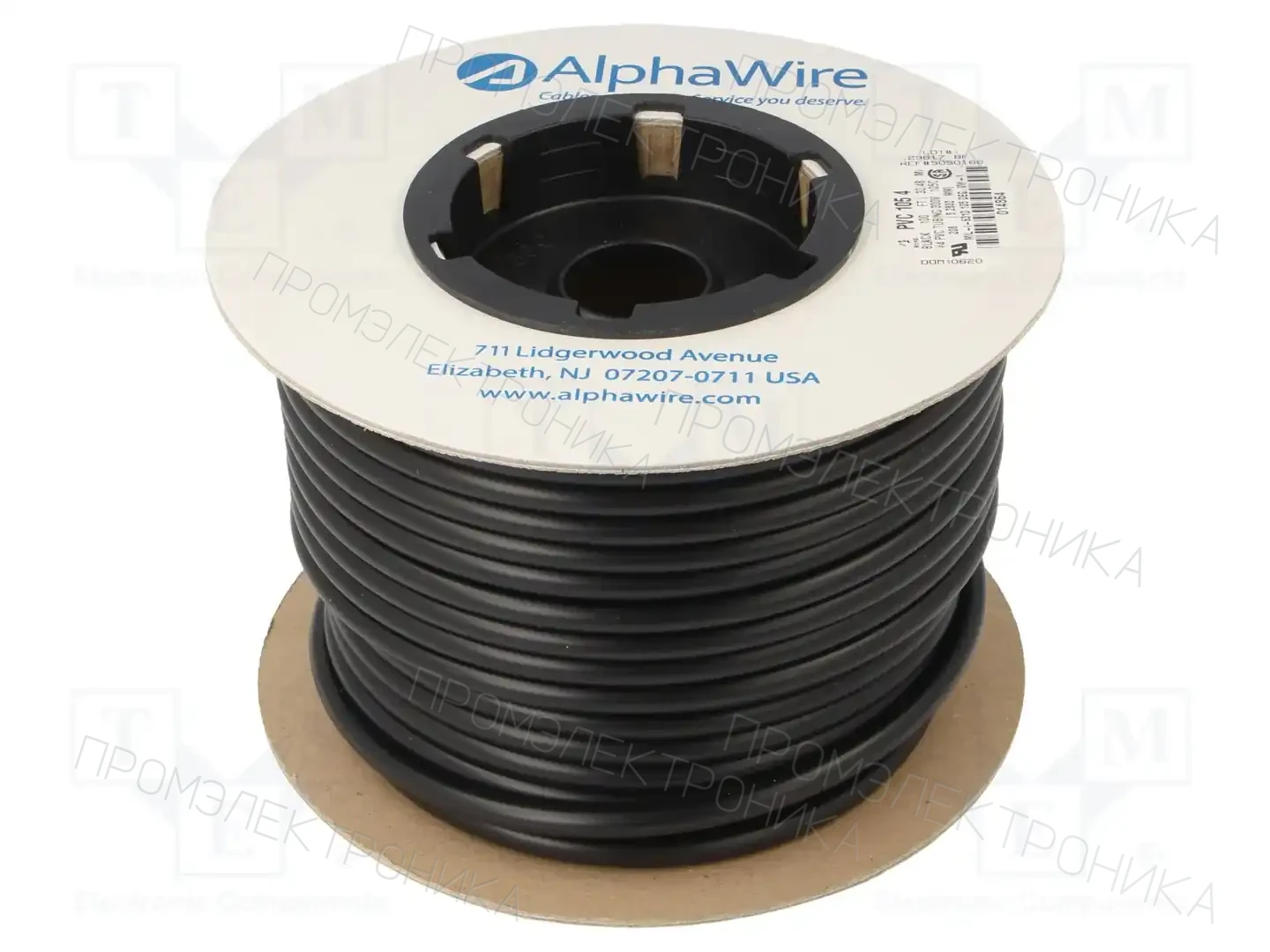 ALPHA WIRE PVC-105-4 BLACK 100FT — Защитные трубки