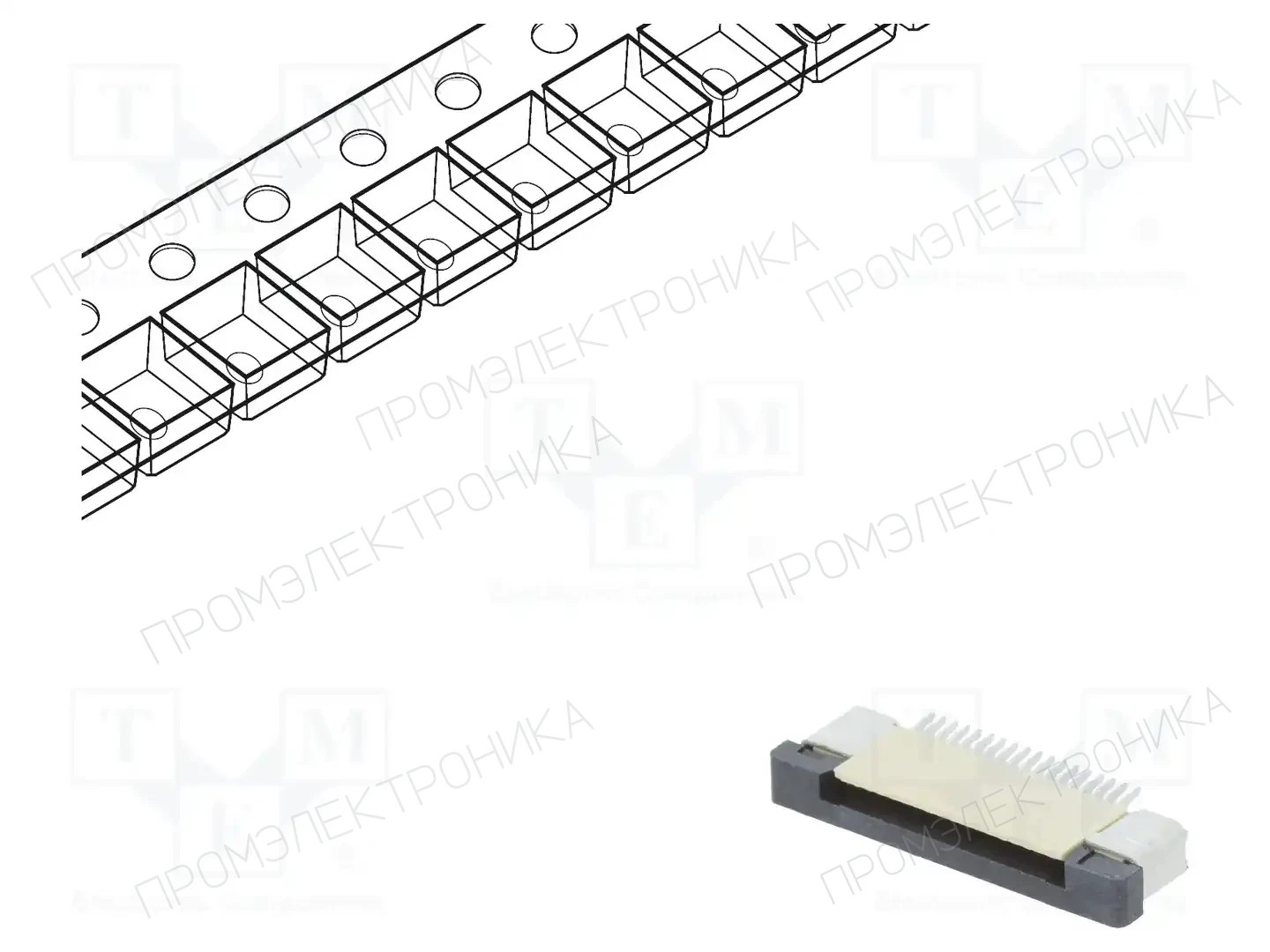 CONNFLY DS1020-09-18VBT1A-R — Разъeмы FFC/FPC растр 0,5мм