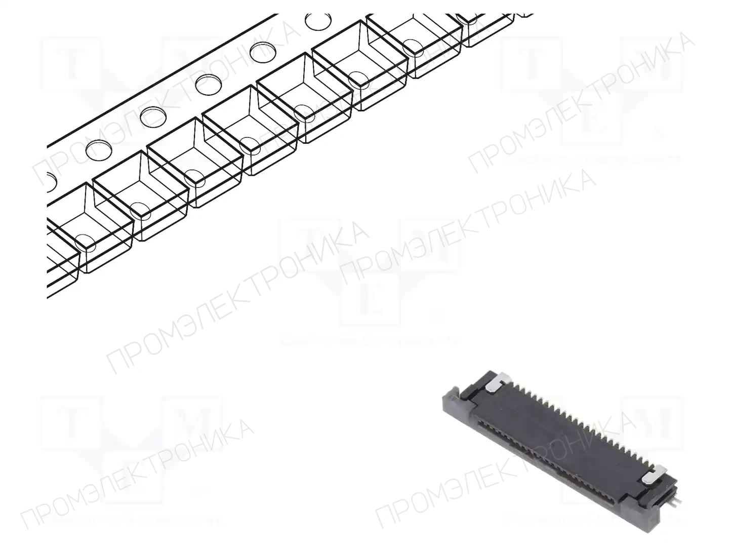 AMPHENOL COMMUNICATIONS SOLUTIONS SFV24R-4STBE1HLF — Разъeмы FFC/FPC растр 0,5мм