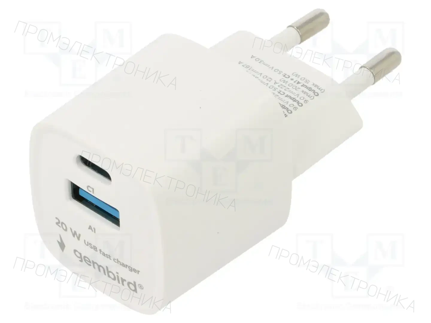 GEMBIRD TA-UC-PDQC20-W-01 — Штекерные блоки питания