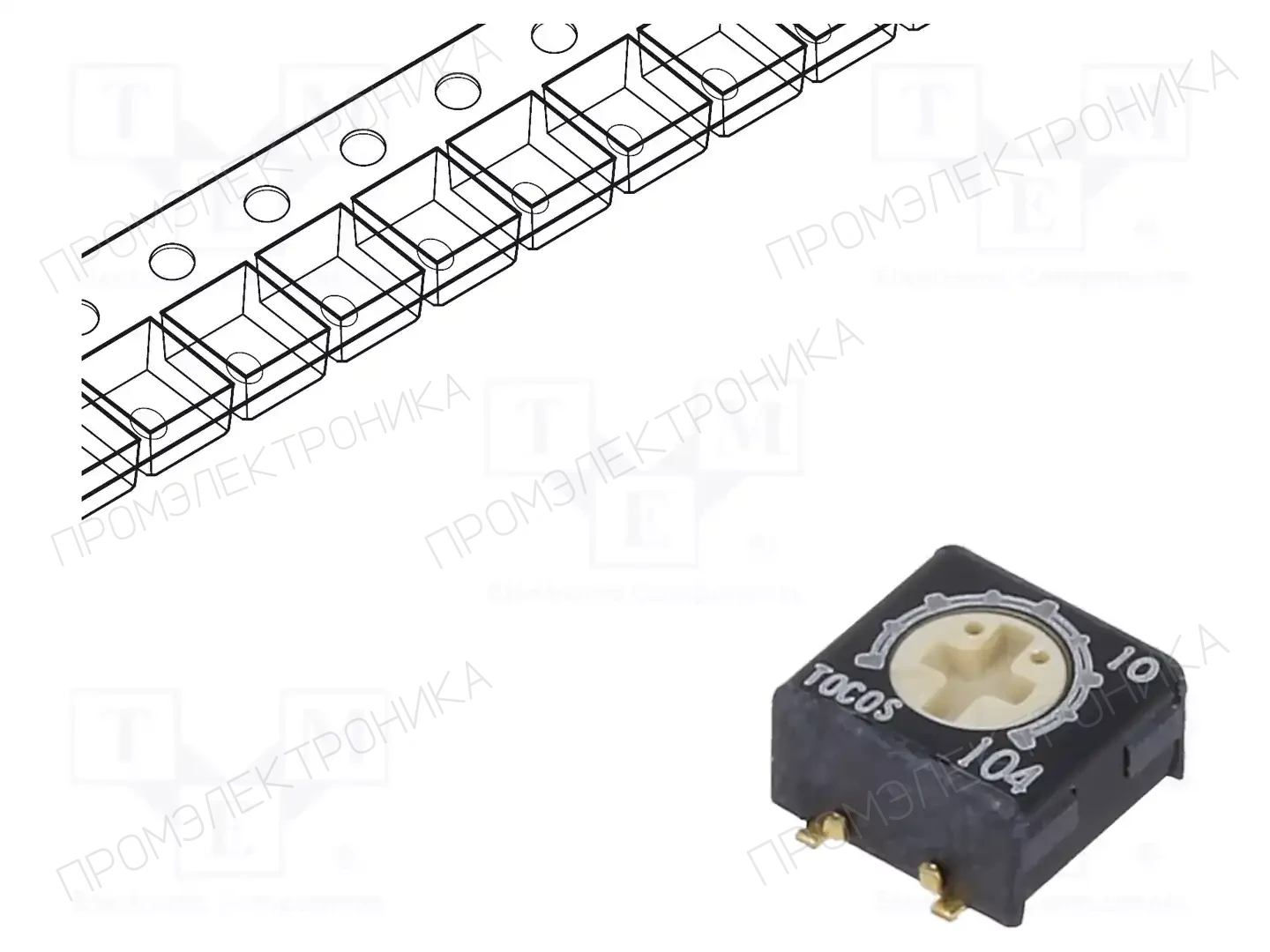 TOCOS G43AT-B203 — Потенциометры SMD однооборотные