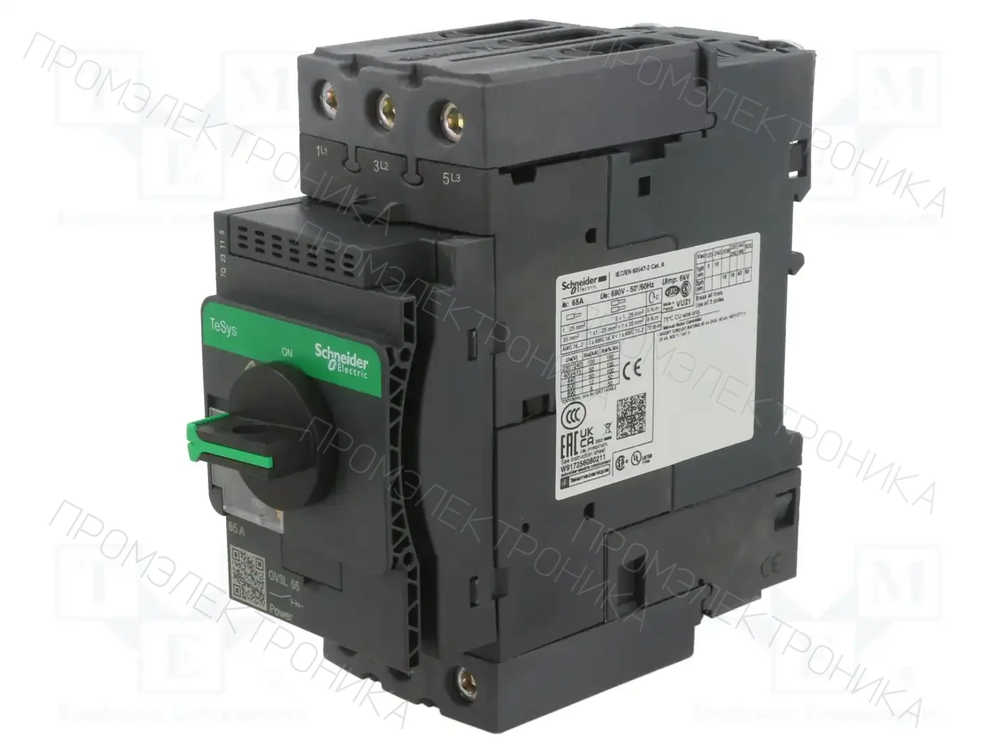 SCHNEIDER ELECTRIC GV3L65 — Выключатели двигательные