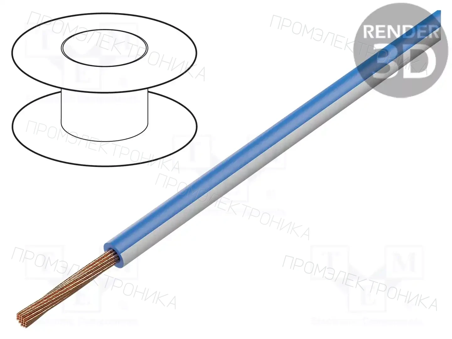 BQ CABLE FLRY-A0.35-BL/WH/1 — Кабели для автомобильной электропроводки