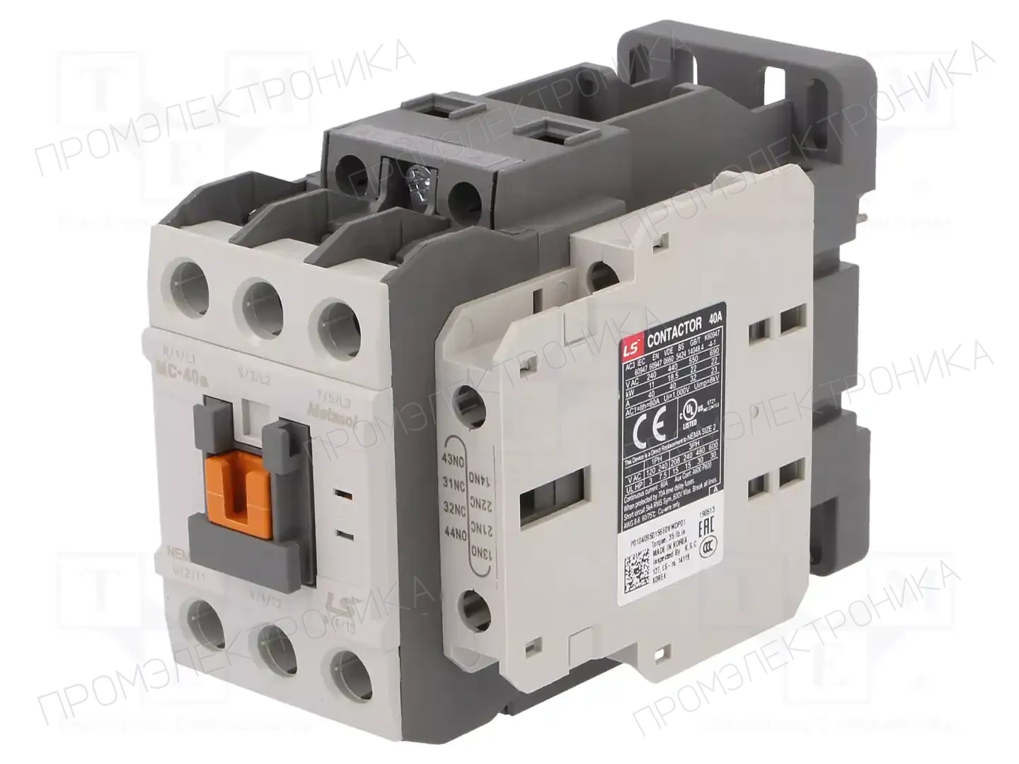 LS ELECTRIC MC-40A 24VDC 1A1B — Контакторы - главные модули