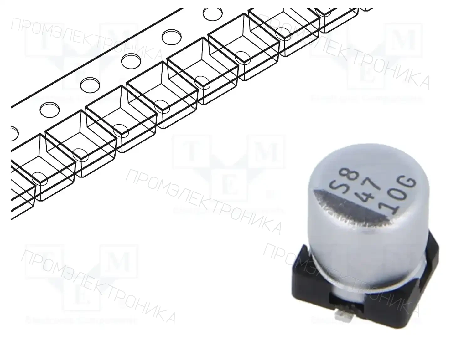 VISHAY GSC00AC4701AARL — Конденсаторы электролитические SMD