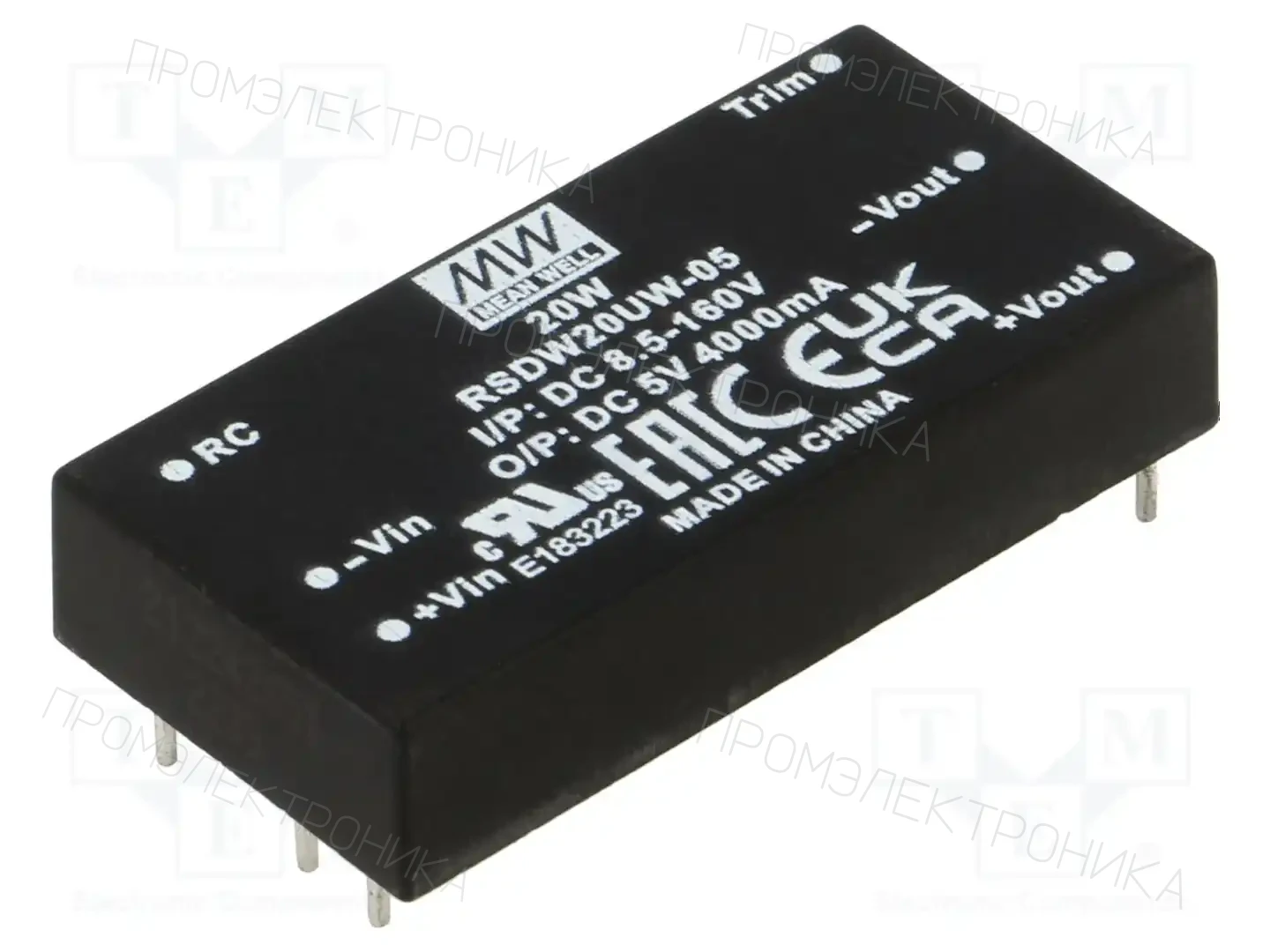 MEAN WELL RSDW20UW-05 — Преобразователи DC/DC