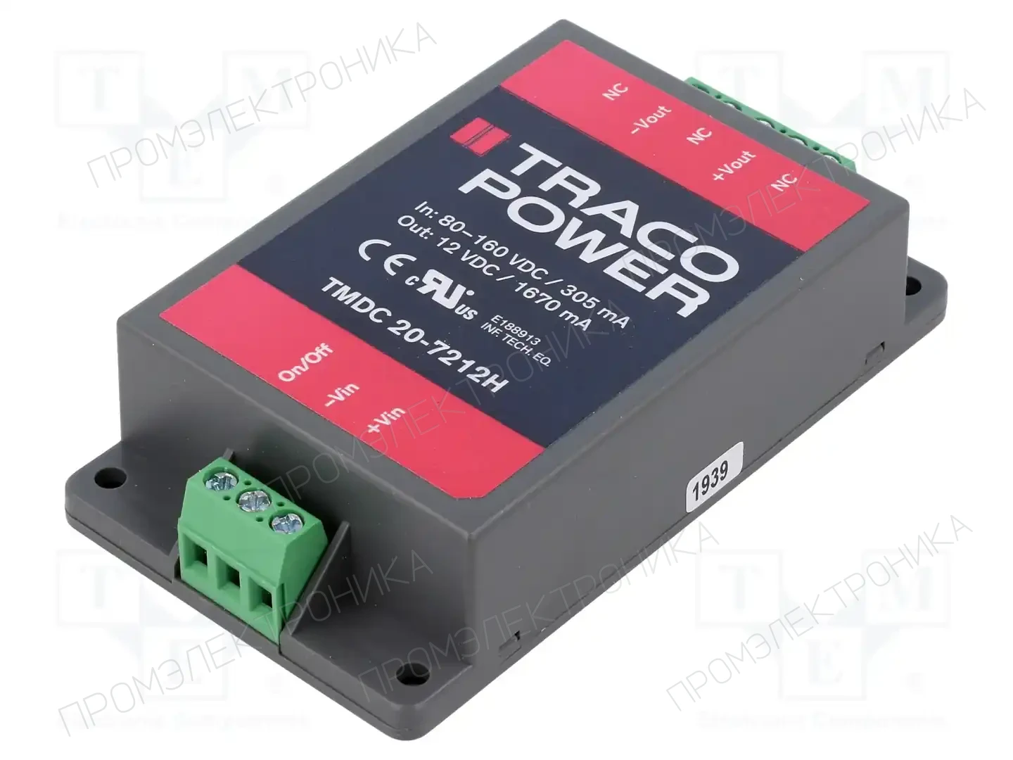 TRACO POWER TMDC 20-7212H — Преобразователи DC/DC