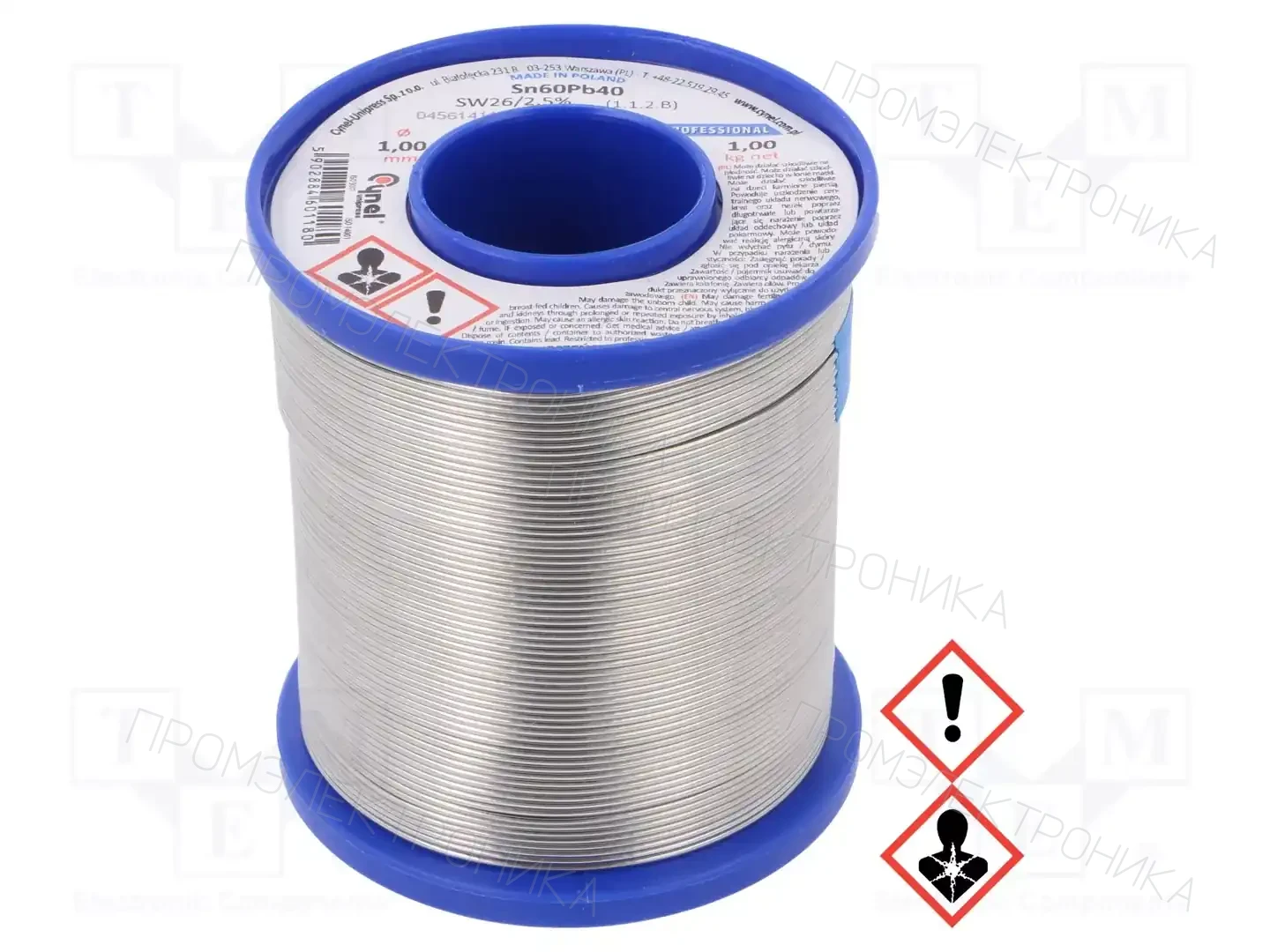 CYNEL LC60-FSW26 1.00MM 1KG — Паяльные провода свинцовые