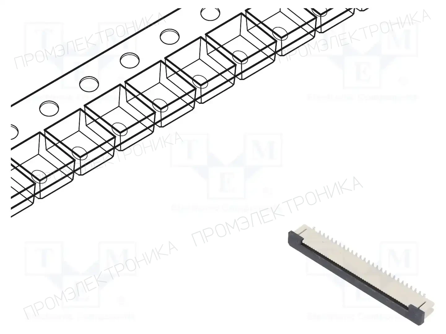 GCT FFC2A32-50-T — Разъeмы FFC/FPC растр 0,5мм