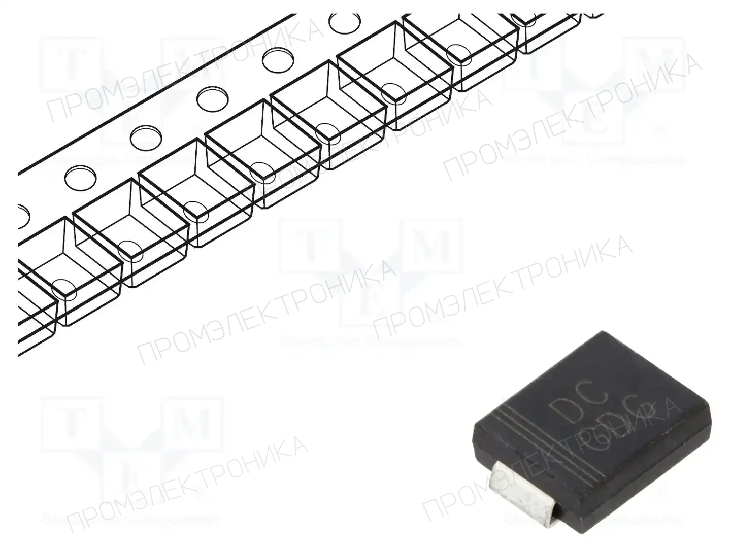 DC COMPONENTS SMCJ6.0A — Диоды TVS SMD однонаправленные