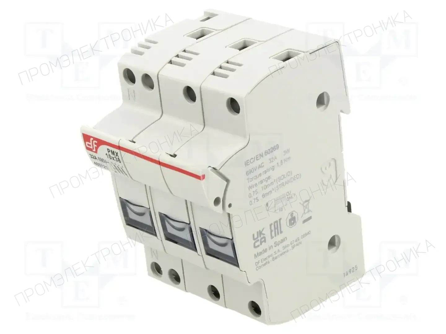 DF ELECTRIC 485121 — Гнезда предохранительные на DIN-рейку