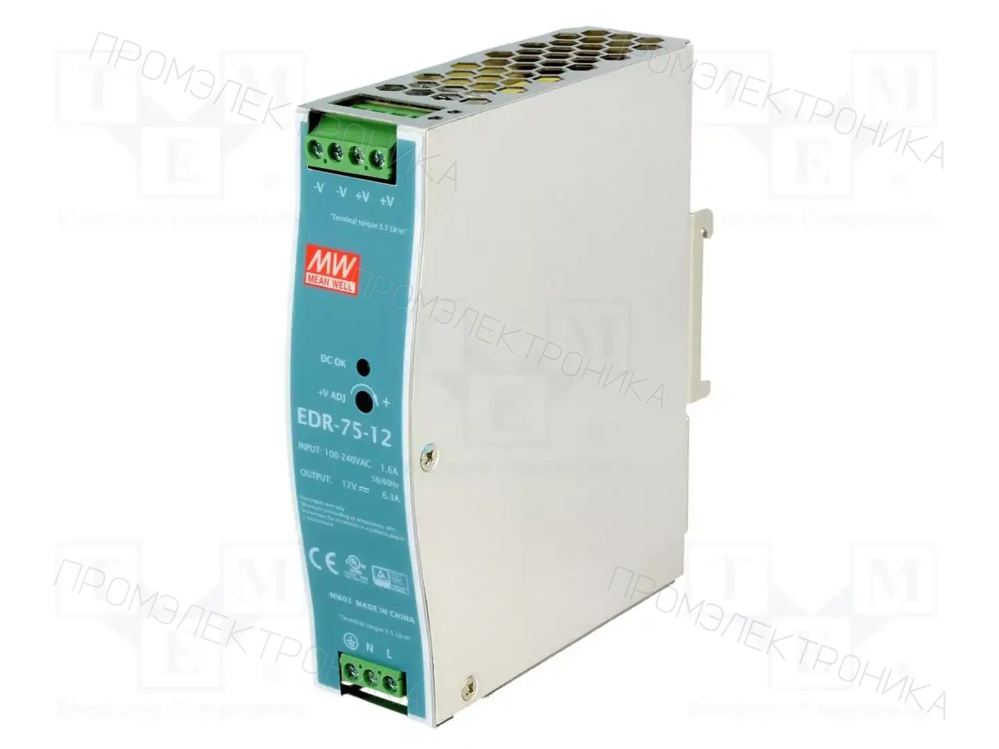 MEAN WELL EDR-75-12 — Блоки питания на DIN-рейку