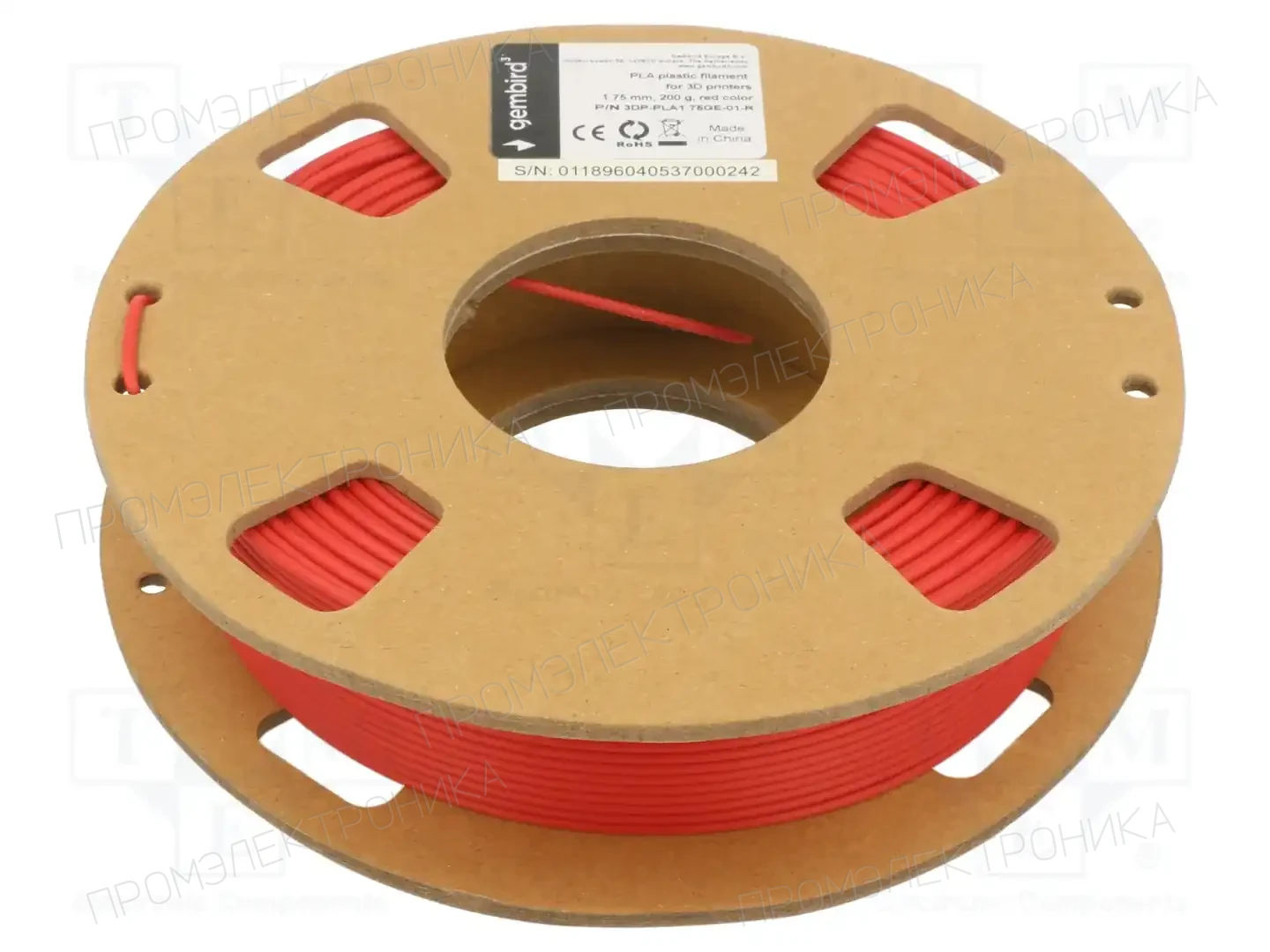 GEMBIRD 3DP-PLA1.75GE-01-R — Принтеры 3D и аксессуары