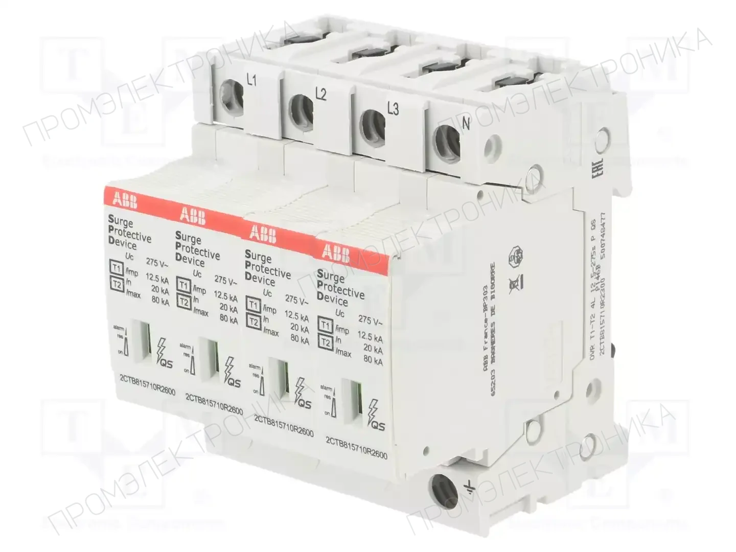 ABB OVR T1-T2 4L 12.5-275S P QS — Ограничители перенапряжения