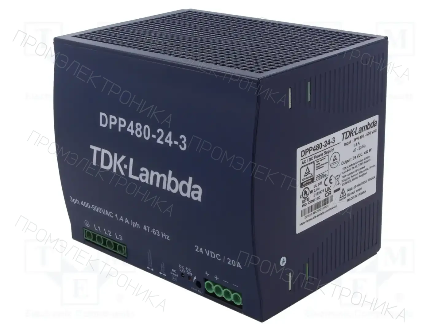 TDK-LAMBDA DPP480-24-3 — Блоки питания на DIN-рейку