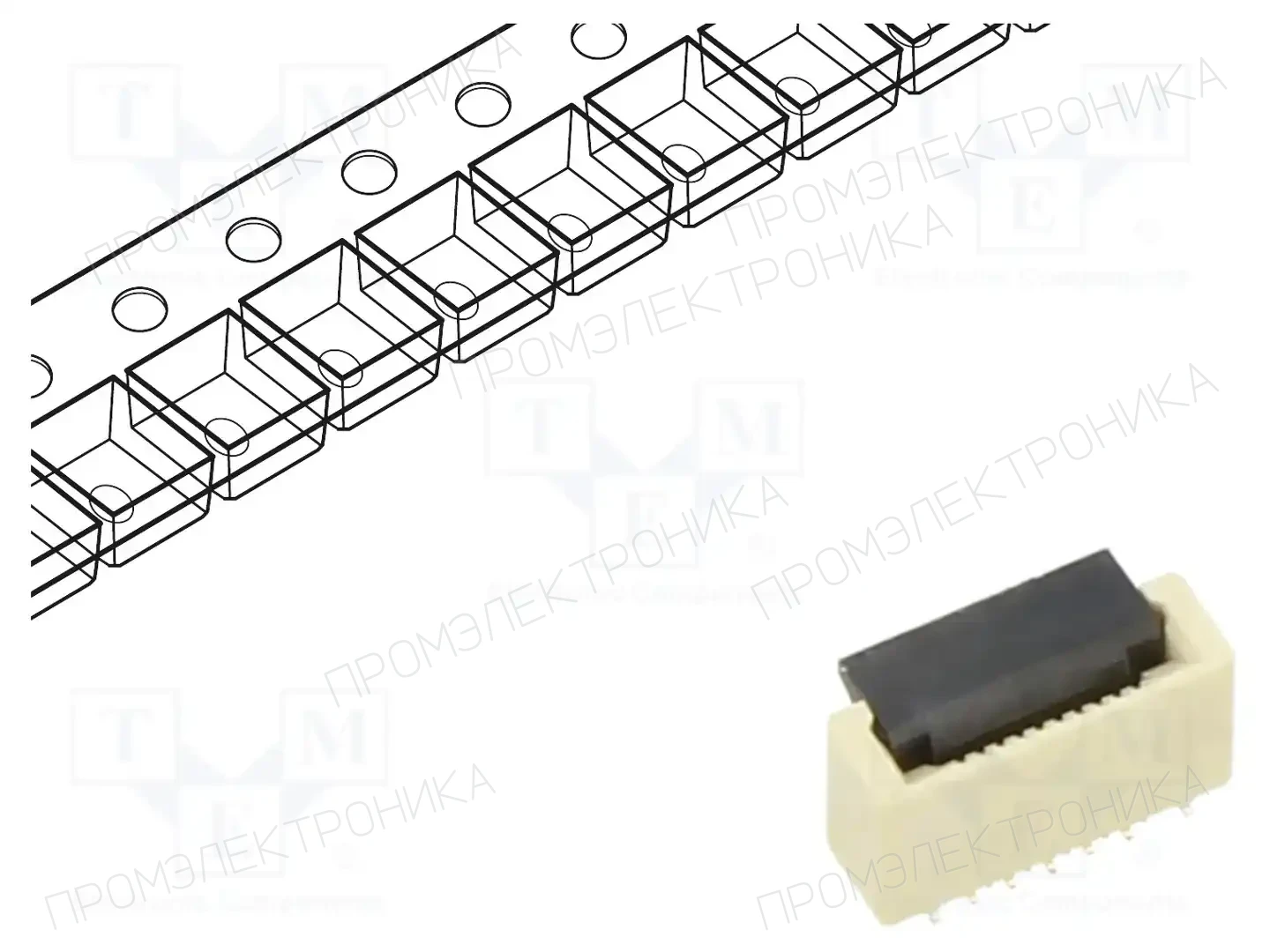 GCT FFC2A36-10-0-G-R — Разъeмы FFC/FPC растр 0,5мм
