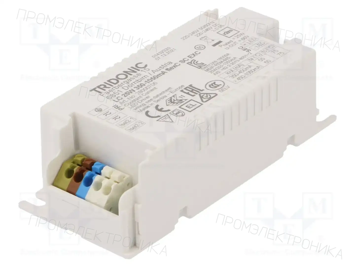 TRIDONIC LC 25W 350-1050MA FLEXC SC EXC — Блоки питания для LED