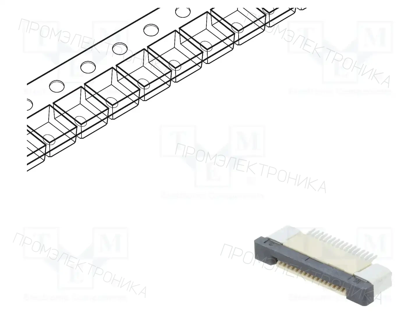 CONNFLY DS1020-09-16VBT1B-R — Разъeмы FFC/FPC растр 0,5мм