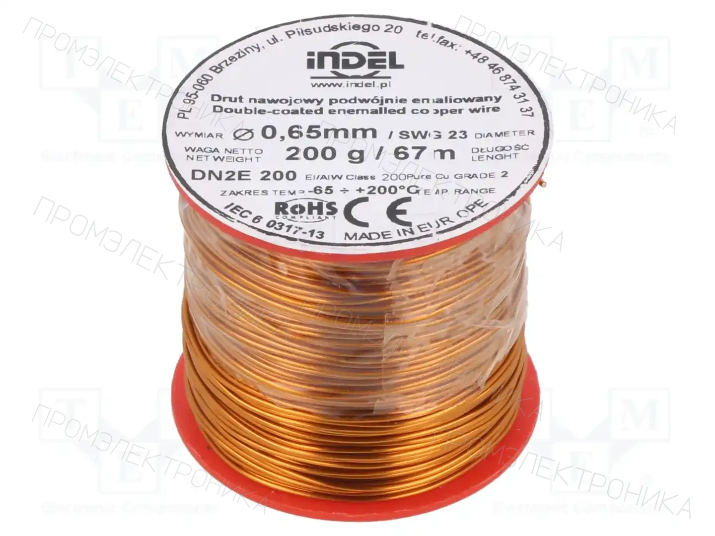 INDEL DN2E0,65-200G — Проволока обмоточная