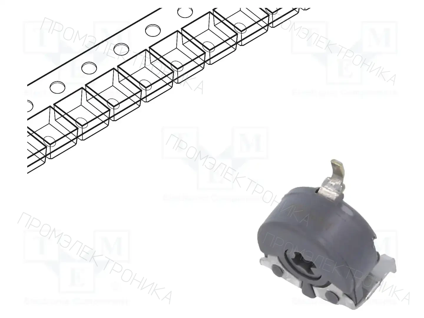 PIHER PS6KV50-503A3030-I- — Потенциометры SMD однооборотные