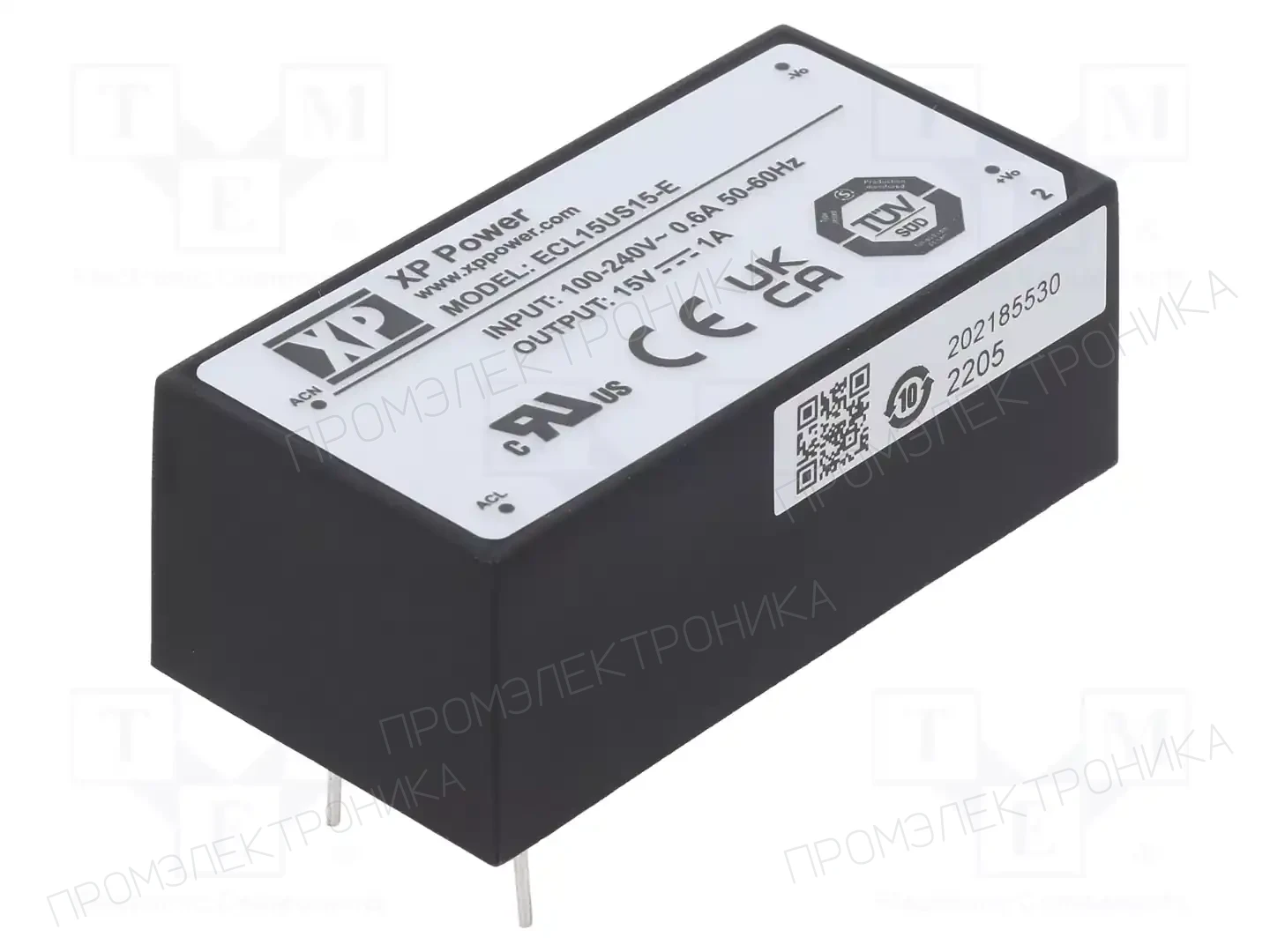 XP POWER ECL15US15-E — Преобразователи AC/DC для PCB
