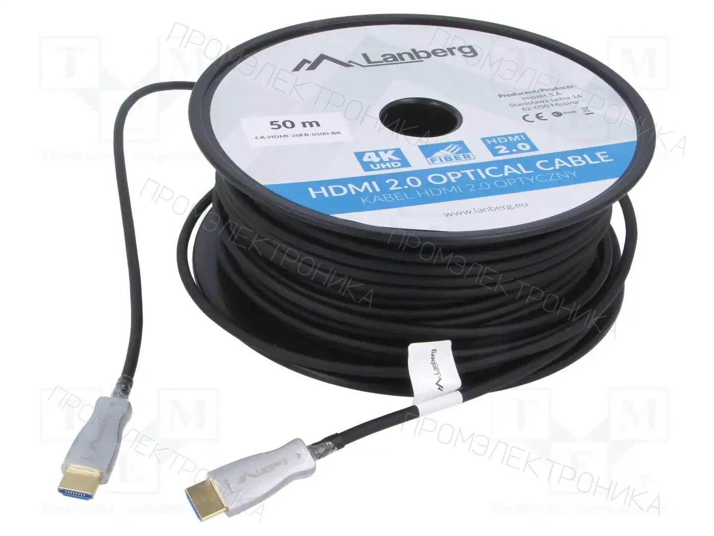 LANBERG CA-HDMI-20FB-0500-BK — Кабели и адаптеры HDMI, DVI, DisplayPort