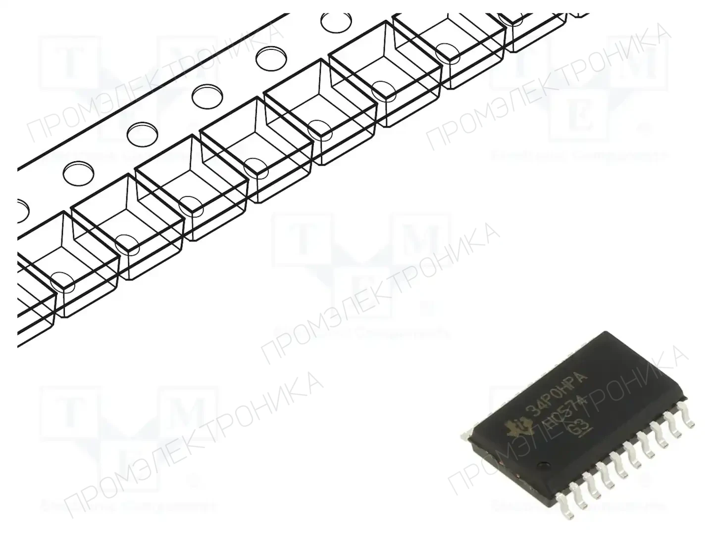 Texas Instruments SN74HC574DWR — Триггеры