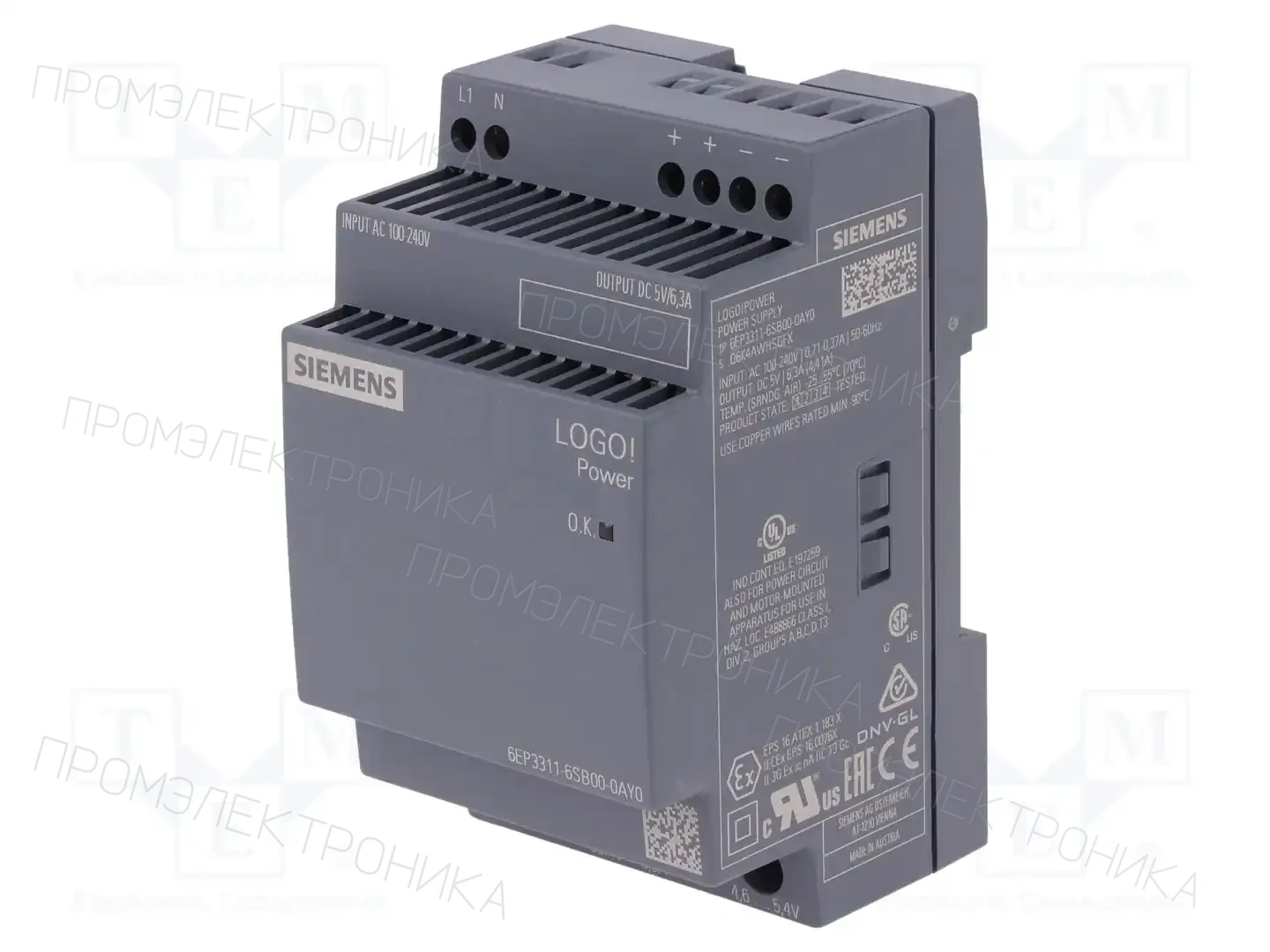 SIEMENS 6EP3311-6SB00-0AY0 — Блоки питания на DIN-рейку