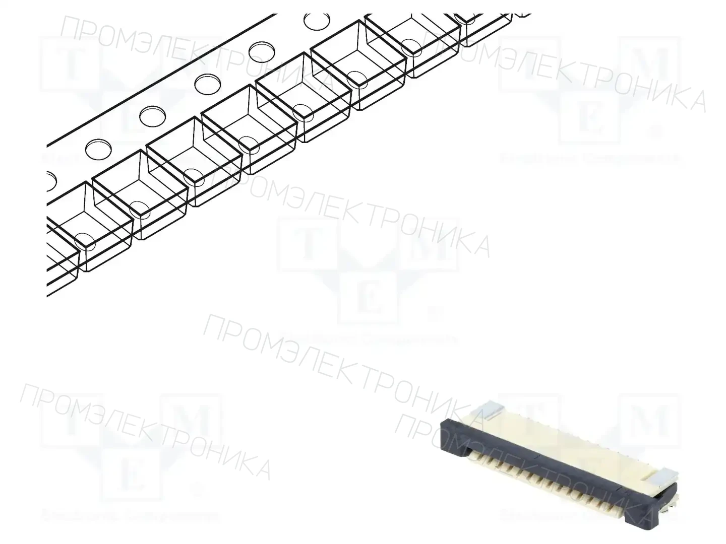 CONNFLY DS1020-07-14VBT1A-R — Разъeмы FFC/FPC растр 1,00мм