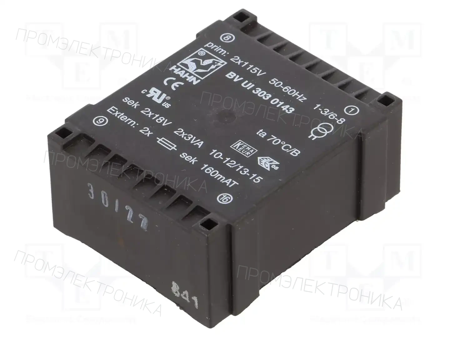 HAHN BV UI 303 0143 — Трансформаторы PCB