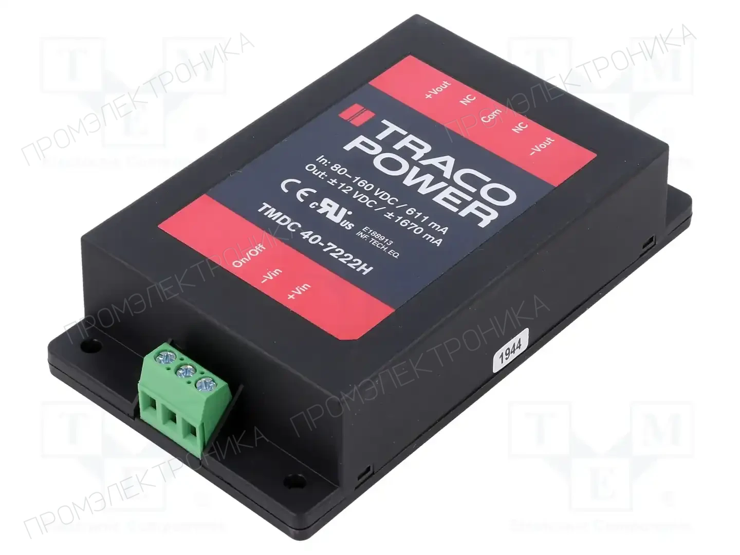 TRACO POWER TMDC 40-7222H — Преобразователи DC/DC