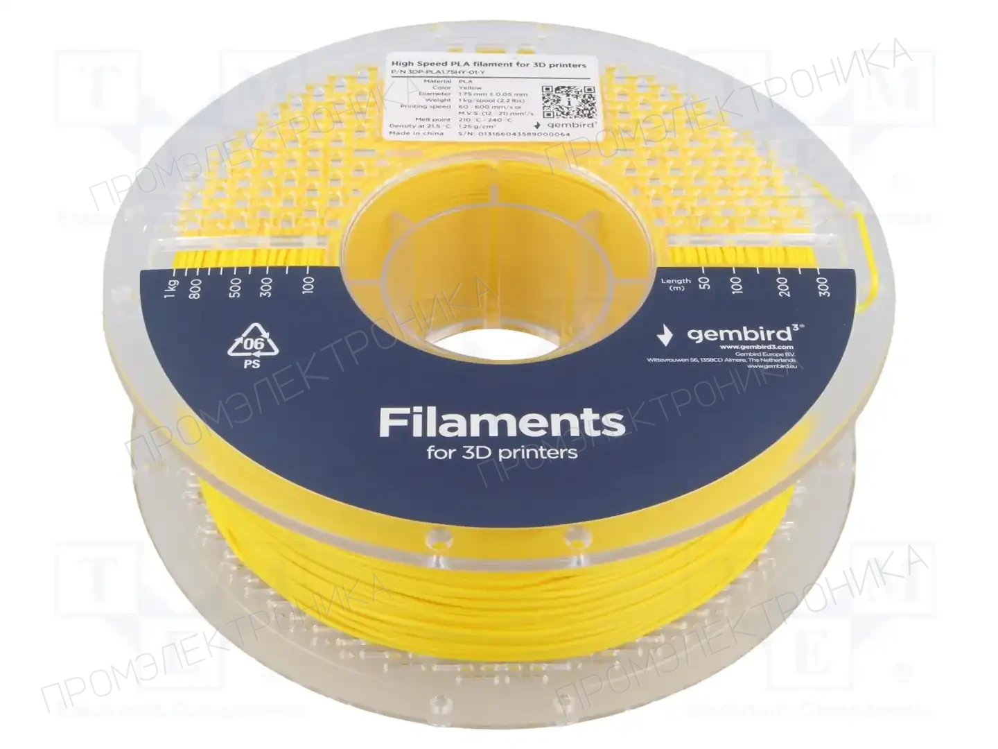 GEMBIRD 3DP-PLA1.75HY-01-Y — Принтеры 3D и аксессуары