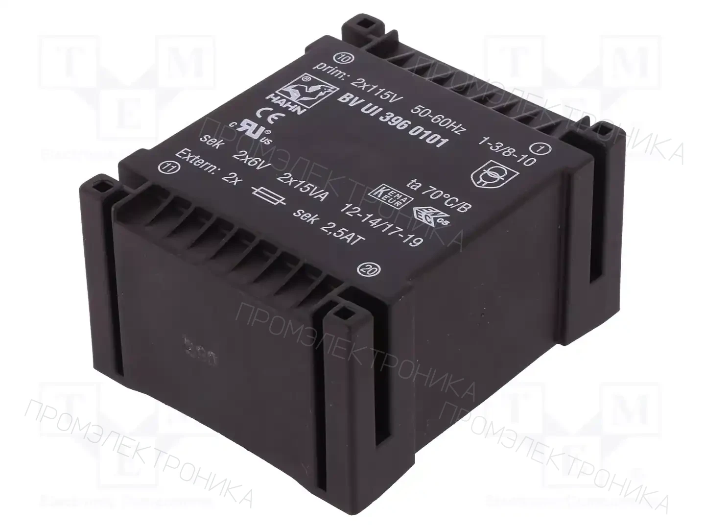 HAHN BV UI 396 0101 — Трансформаторы PCB