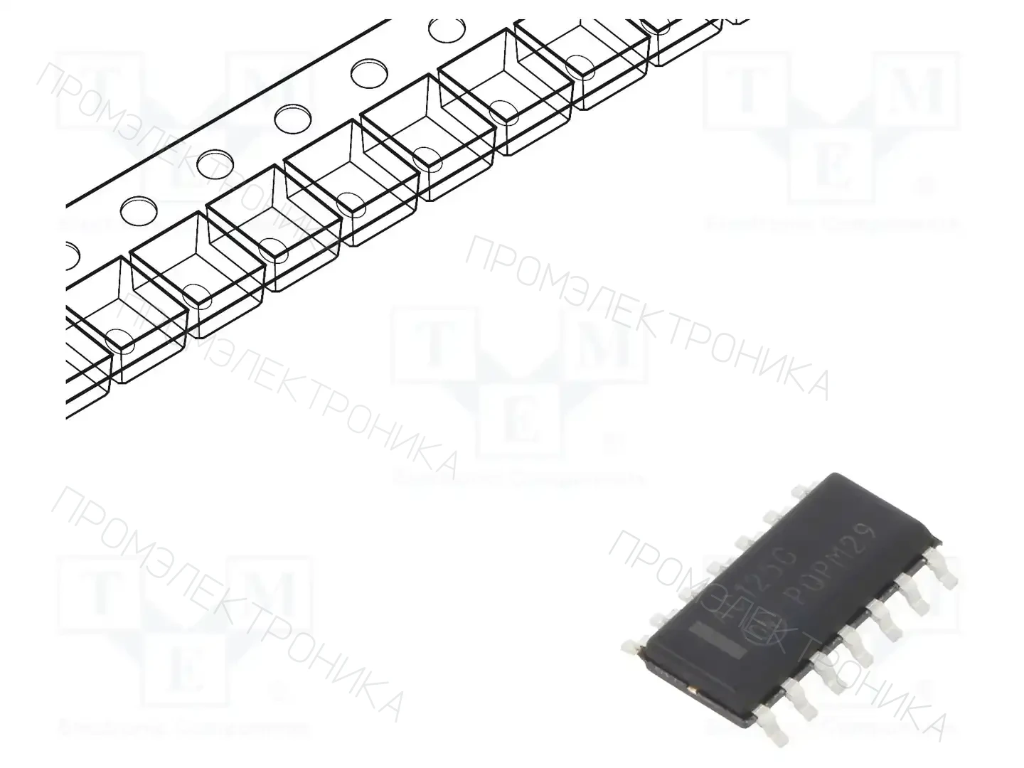 onsemi MC74AC125DR2G — Буферы, передатчики, контроллеры