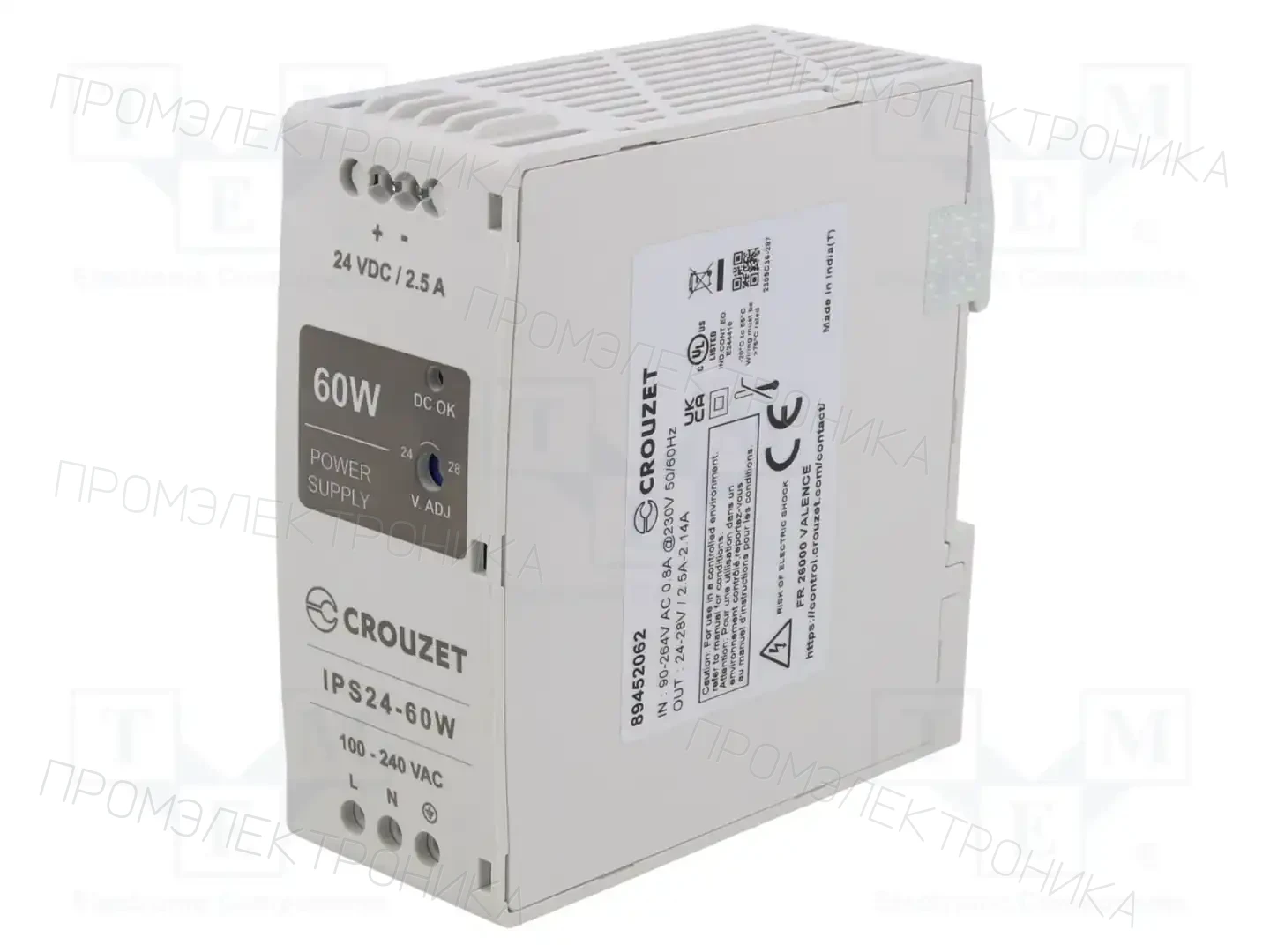 CROUZET 89452062 — Блоки питания на DIN-рейку