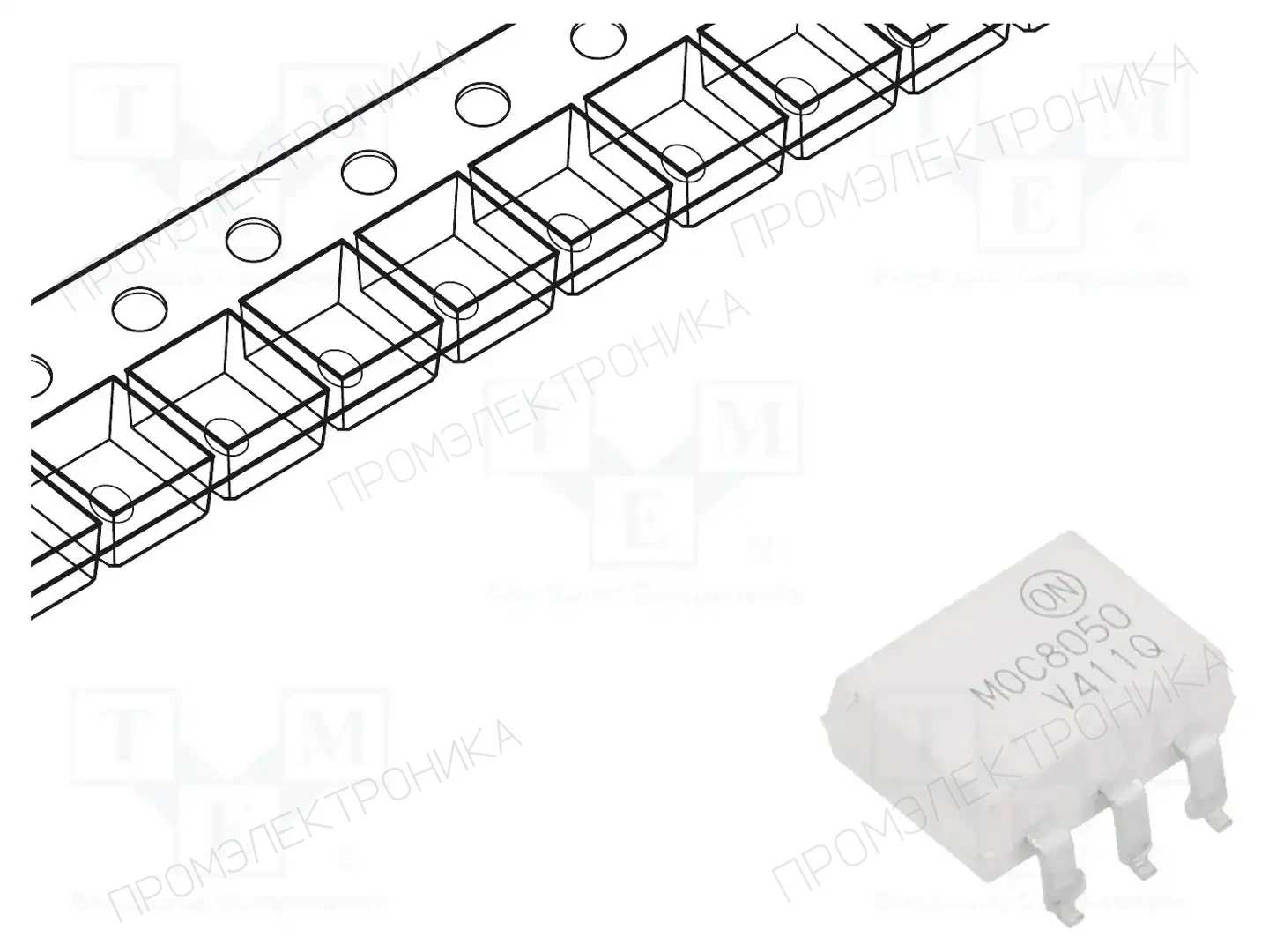 onsemi MOC8050SR2VM — Оптроны – аналоговый выход