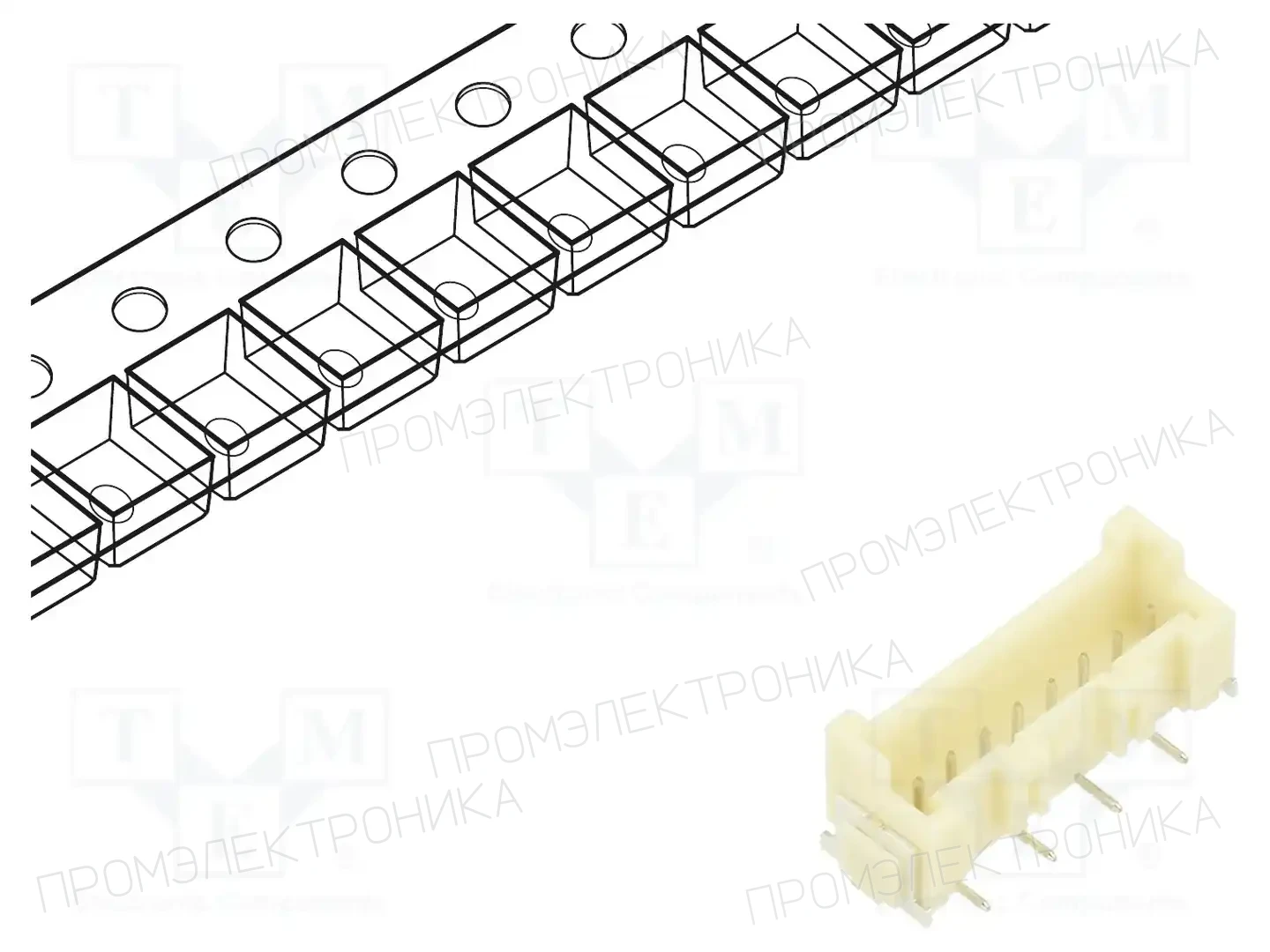 JST BM08B-XASS-TF — Разъeмы сигнальные растр 2,50мм