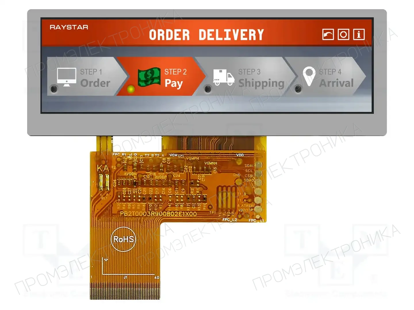 RAYSTAR OPTRONICS RFS390B-AZW-DNN — Дисплеи TFT
